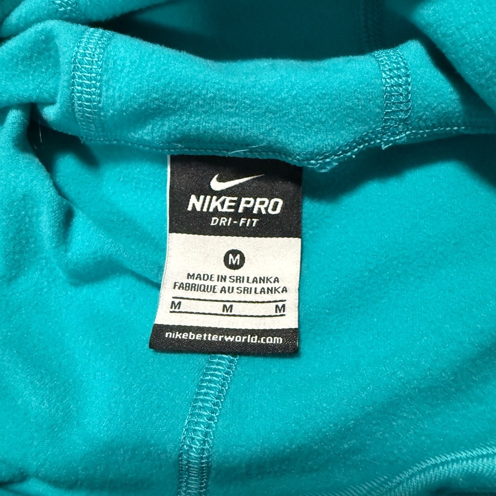 Nike Pro Women's Turquoise Hoodie - Picture 5 of 7